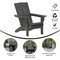 Flash Furniture Gray Adirondack Patio Chair with Cupholder LE-HMP-1045-10-GY-GG - alternate 4